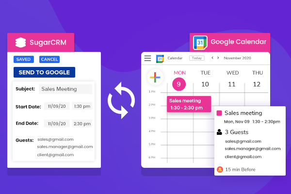 SugarCRM Google Calendar